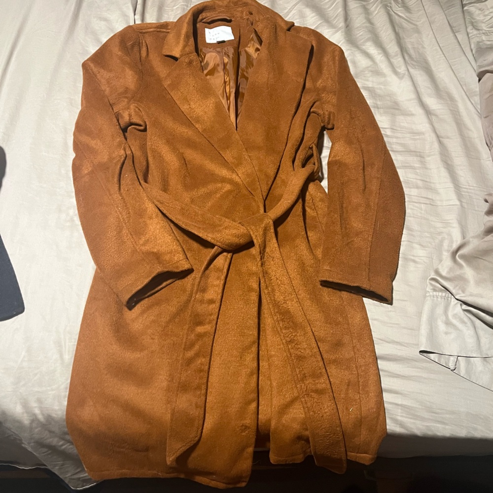 a new day Women's Brown Trench Coat
